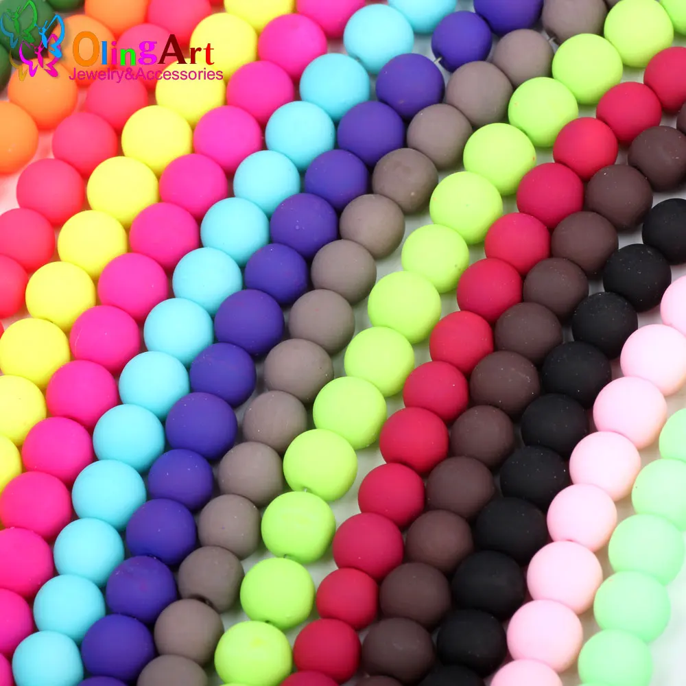 OlingArt Rubber Glass Bead High Quality 100PCS 8mm Candy Color Neon Matte Handmade Jewelry Making DIY Wholesale 2019 NEW
OlingArt Rubber Glass Bead High Quality 100PCS 8mm Candy Color Neon Matte Handmade Jewelry Making DIY Wholesale 2019 NEW