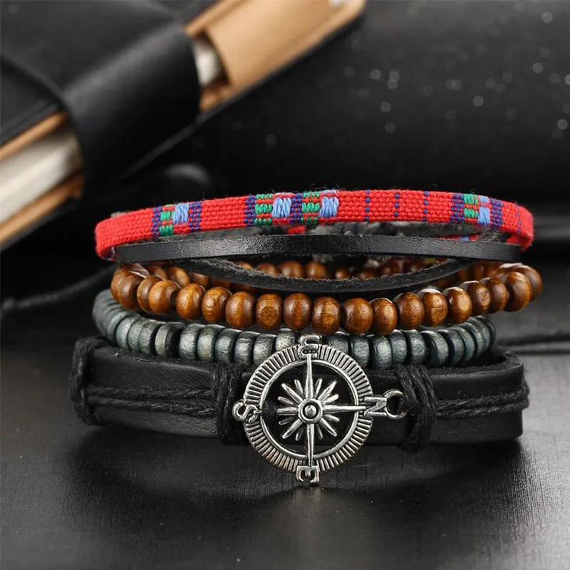 Multilayer Leather Bracelets Men Jewelry Vintage Braided Handmade Rope Beaded Bracelet Set Retro Wrap Bangles Male Gift
Multilayer Leather Bracelets Men Jewelry Vintage Braided Handmade Rope Beaded Bracelet Set Retro Wrap Bangles Male Gift