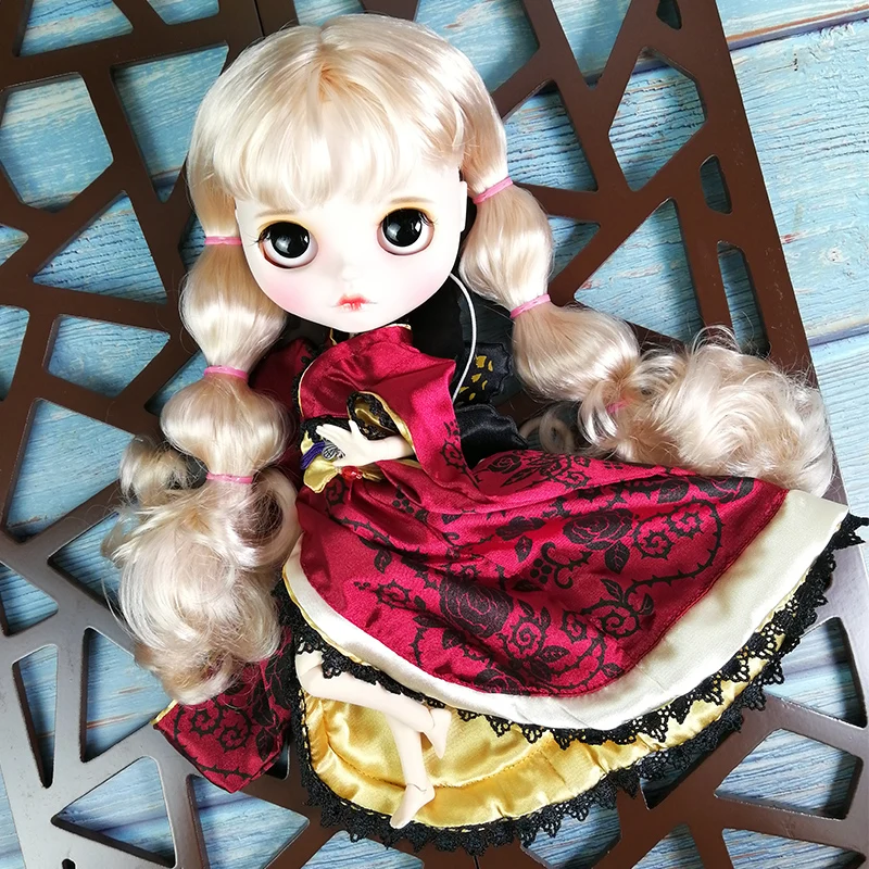 Кукла Blyth ICY DBS для серии № BL339 светлые волосы цветные резные губы матовое лицо