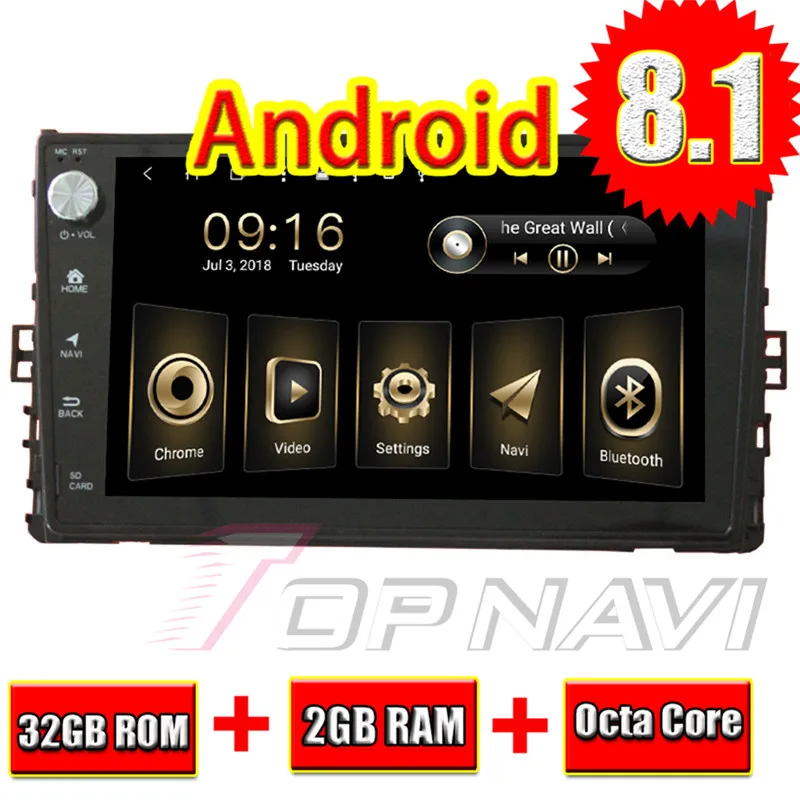 Topnavi 9 "HD 1024*600 Восьмиядерный Android 8,1 автомобильный мультимедийный плеер для VW универсальный Авторадио GPS навигация аудио стерео без DVD
Topnavi 9 "HD 1024*600 Восьмиядерный Android 8,1 автомобильный мультимедийный плеер для VW универсальный Авторадио GPS навигация аудио стерео без DVD