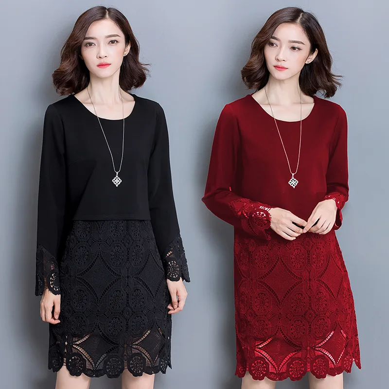 M-5XL Women Lace Loose Hollow Straight Solid Dress Autumn Lady Casual Embroidery Hollow Flower beach Dresses 6803
M-5XL Women Lace Loose Hollow Straight Solid Dress Autumn Lady Casual Embroidery Hollow Flower beach Dresses 6803