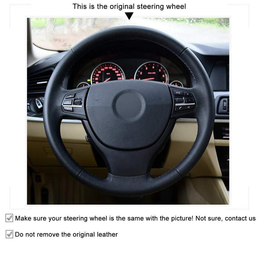 MEWANT Hand Sew Wrap Black Suede Car Steering Wheel Cover for BMW F10 F07 (GT) 2009-2017 F11 (Touring) 2010-2017
MEWANT Hand Sew Wrap Black Suede Car Steering Wheel Cover for BMW F10 F07 (GT) 2009-2017 F11 (Touring) 2010-2017