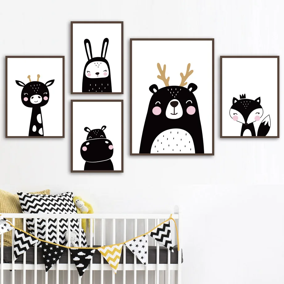 Bear Giraffe Rabbit Hippo Fox Wall Art Canvas Painting Nordic Posters And Prints Animals Wall Pictures Baby Kids Room Home Decor
Bear Giraffe Rabbit Hippo Fox Wall Art Canvas Painting Nordic Posters And Prints Animals Wall Pictures Baby Kids Room Home Decor