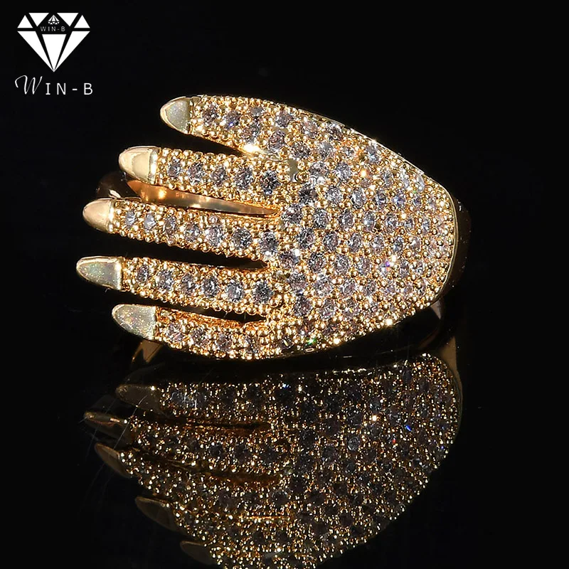 WIN-B Hand Shape Fascinating Luxury Gold Opening Ring Zircon Crystal Rings Women Party Wedding Engagement Jewelry Charms
WIN-B Hand Shape Fascinating Luxury Gold Opening Ring Zircon Crystal Rings Women Party Wedding Engagement Jewelry Charms