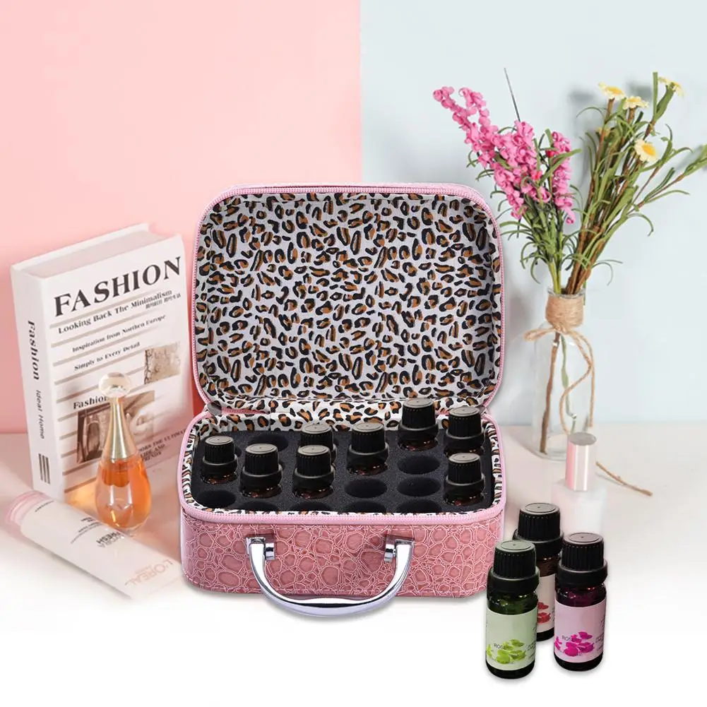 24 Slots Essential Oil Bottle Leather Storage Bag Portable Carrying Hand Bag Zipper Design
24 Slots Essential Oil Bottle Leather Storage Bag Portable Carrying Hand Bag Zipper Design