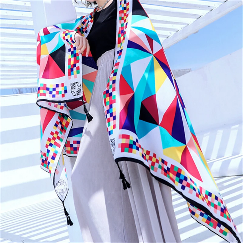 Sexy Women Swimwear Cover Up Bikini Beach Cover Up Swimsuit Silk Wrap Scarf Pareo Sarong Dress Tassels Pareo Maio Feminino Praia
Sexy Women Swimwear Cover Up Bikini Beach Cover Up Swimsuit Silk Wrap Scarf Pareo Sarong Dress Tassels Pareo Maio Feminino Praia