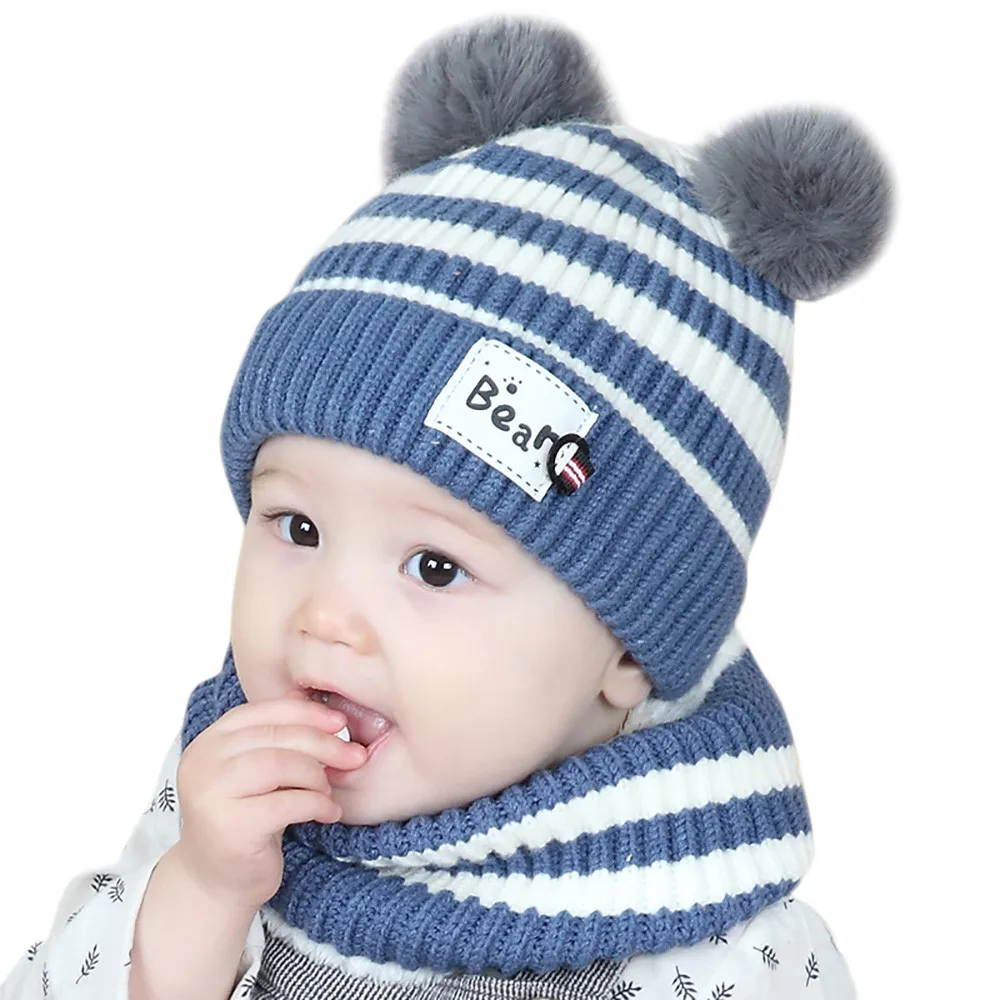 Фото Комплект из 2 предметов шапка и шарф унисекс детский зимний - купить