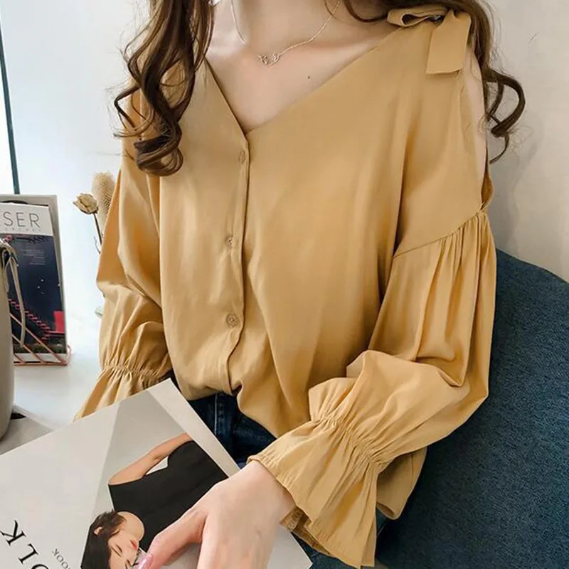 Women V Neck Long Sleeve Blouse Off Shoulder Tops Women Autumn Elegant Workwear Shirt
Women V Neck Long Sleeve Blouse Off Shoulder Tops Women Autumn Elegant Workwear Shirt
