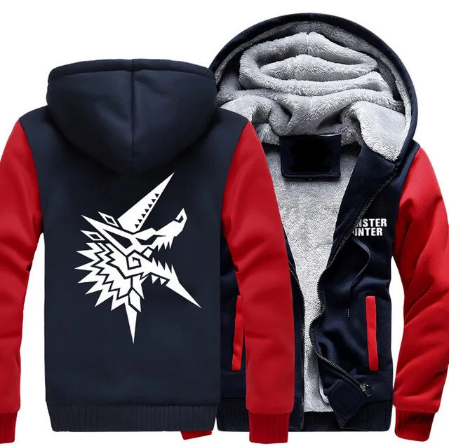 Dropshiping зима Куртки Monster Hunter zinogre костюм Толстовка аниме ТВ с капюшоном игры