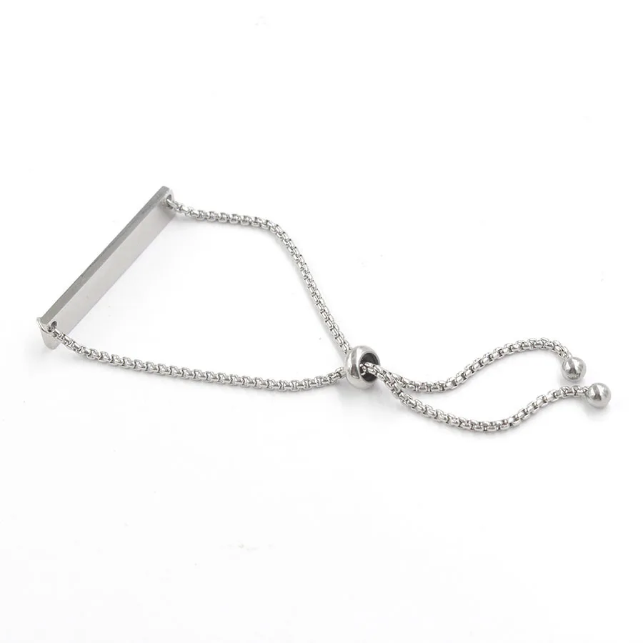 Jaymax Stainless Steel Bracelet Rectangular Strips Box Chain Adjustable DIY Customs Made Bracelet Trendy Jewelry 10Pieces/lot
Jaymax Stainless Steel Bracelet Rectangular Strips Box Chain Adjustable DIY Customs Made Bracelet Trendy Jewelry 10Pieces/lot