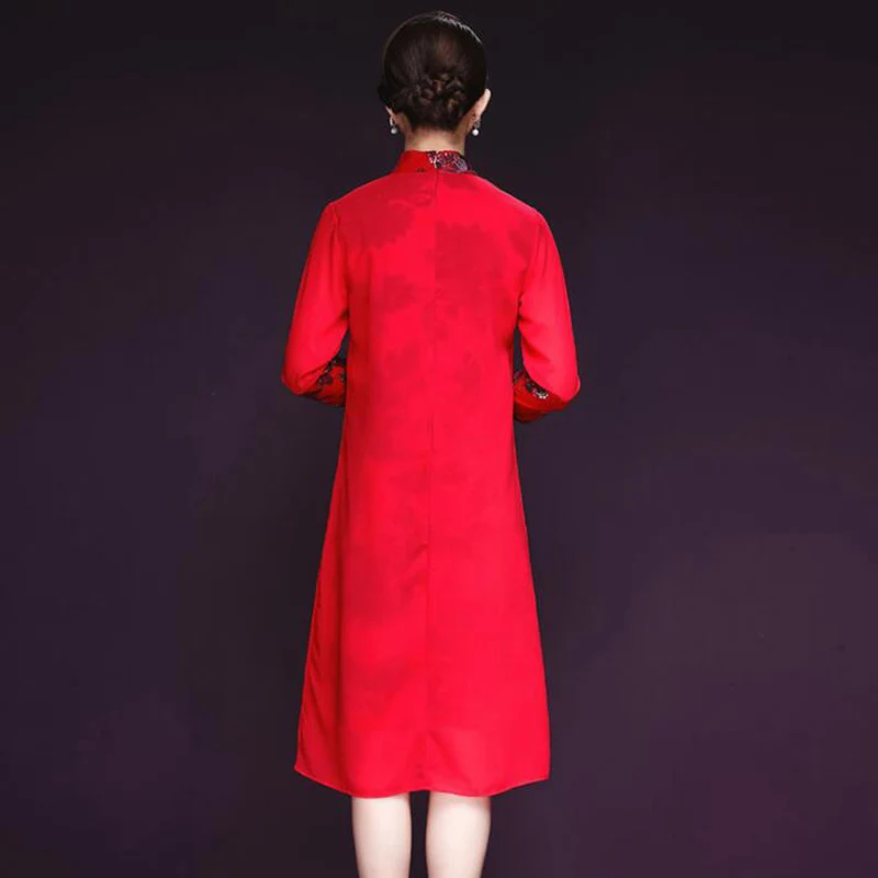 Beautiful !!2018 free shipping New summer Dress Elegant Retro Printed Mandarin Collar Cheongsam Dresses Plus Size Women Clothing
Beautiful !!2018 free shipping New summer Dress Elegant Retro Printed Mandarin Collar Cheongsam Dresses Plus Size Women Clothing