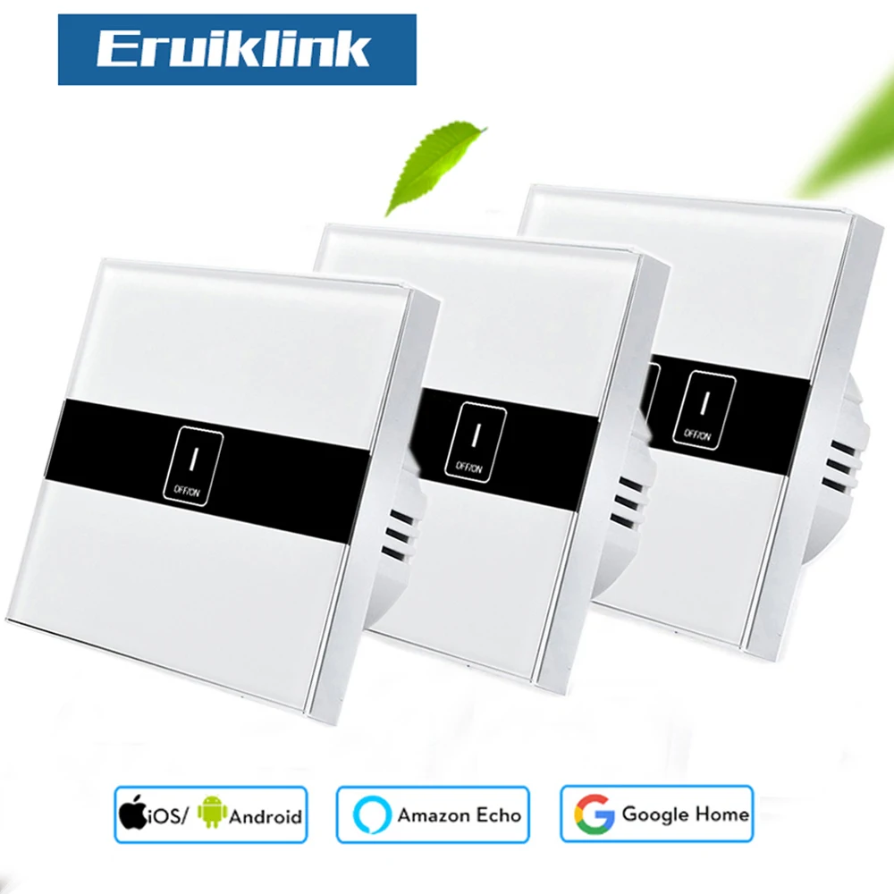 Переключатель управления Eruiklink EU Standard 1/2/3 Gang Wifi с помощью приложения Ewelink