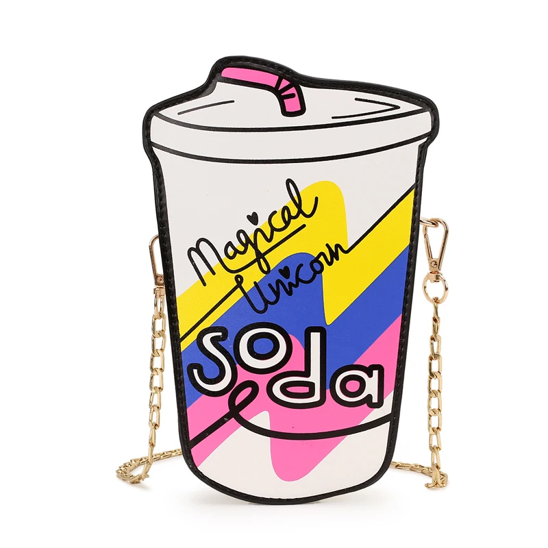 Fun Summer Soda Bottle Design Transparent PVC Pu Girl's Chain Purse Shoulder Bag Crossbody Mini Bag Female Pouch Flap Handbag
Fun Summer Soda Bottle Design Transparent PVC Pu Girl's Chain Purse Shoulder Bag Crossbody Mini Bag Female Pouch Flap Handbag