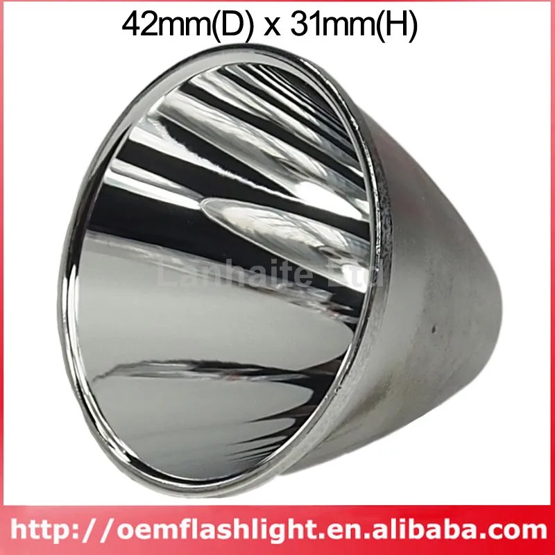 

42mm(D) x 31mm(H) SMO Aluminum Reflector for C8 Cree XM-L T6