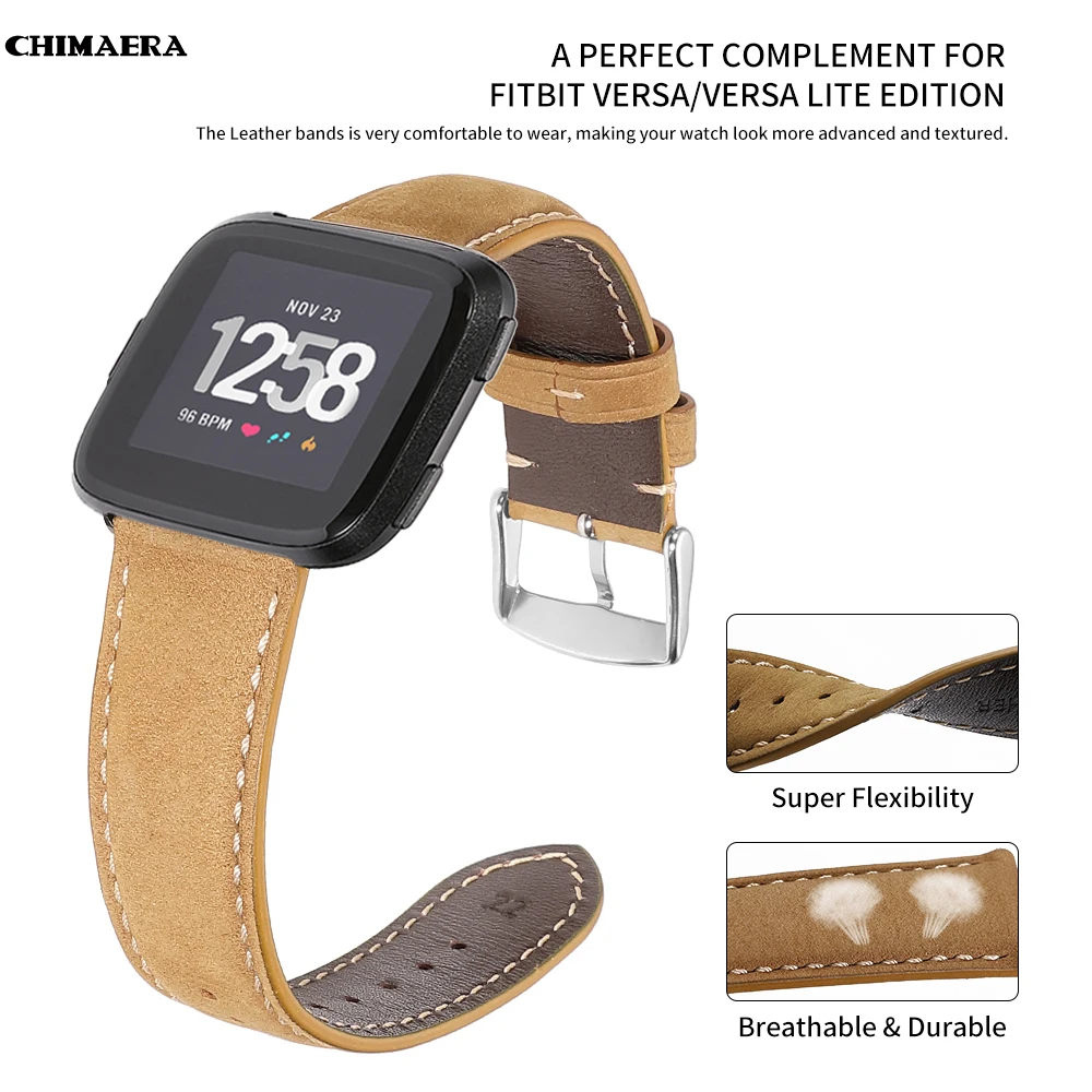 CHIMAERA Watch Band for Fitbit Versa Replacement Quick Release Leather Strap Brown Watch Accessories Wristbands Straps
CHIMAERA Watch Band for Fitbit Versa Replacement Quick Release Leather Strap Brown Watch Accessories Wristbands Straps