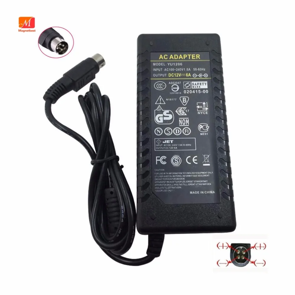 12V6A AC DC Converter Adapter 4 Pin Switching Power Supply 72W 4-Pin For LCD TV Monitor Adapter DVR Cable Cord Charger
12V6A AC DC Converter Adapter 4 Pin Switching Power Supply 72W 4-Pin For LCD TV Monitor Adapter DVR Cable Cord Charger