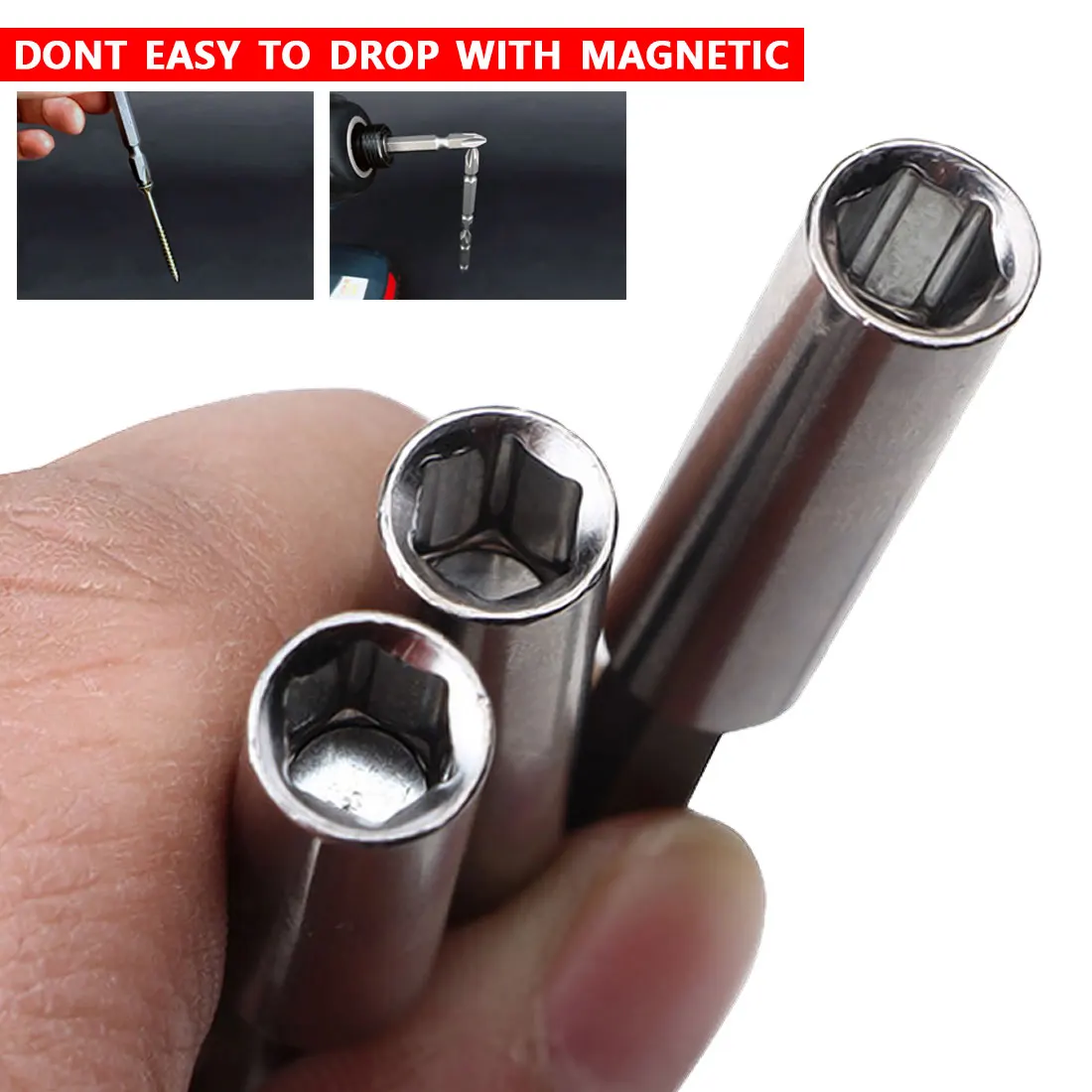 Hand Tools Quick Change Extension Bit Set 1/4" Hex Rod Shank Long Handle Screwdriver Tip Holder 60mm/ 75mm/ 100mm/ 150mm
Hand Tools Quick Change Extension Bit Set 1/4" Hex Rod Shank Long Handle Screwdriver Tip Holder 60mm/ 75mm/ 100mm/ 150mm