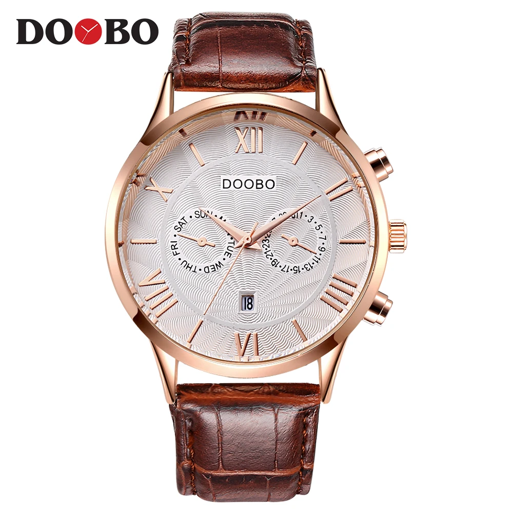 Men Watch DOOBO Business Men's Quartz Wristwatches Male Clock Top Brand Luxury Reloj Hombres Leather Wrist Watches with Calendar
Men Watch DOOBO Business Men's Quartz Wristwatches Male Clock Top Brand Luxury Reloj Hombres Leather Wrist Watches with Calendar