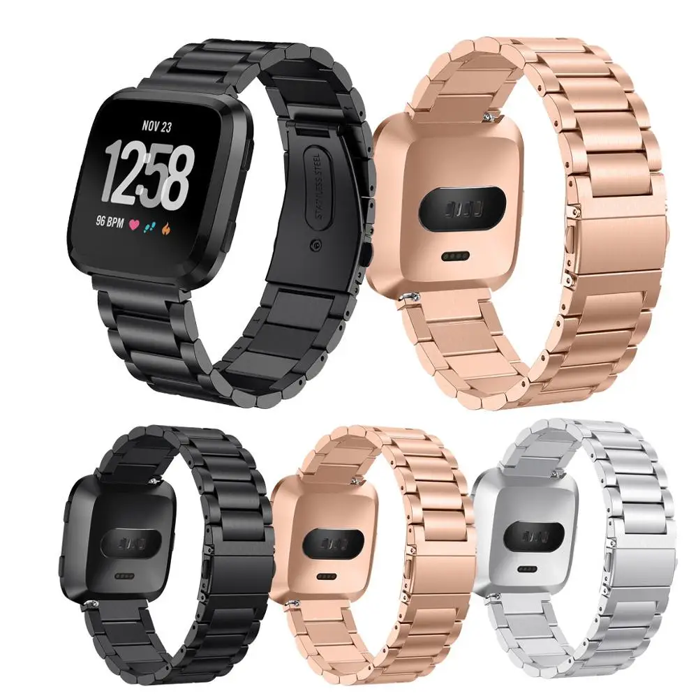 High Quality Stainless Steel Watch Straps For Fitbit Versa Smart Watchband Bracelet Strap Golden Black Wristbands Accessories
High Quality Stainless Steel Watch Straps For Fitbit Versa Smart Watchband Bracelet Strap Golden Black Wristbands Accessories