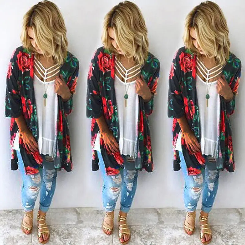 Women Printing Cardigan Loose Sweater Long Sleeve Knitted Cardigan Outwear Jacket Coat
Women Printing Cardigan Loose Sweater Long Sleeve Knitted Cardigan Outwear Jacket Coat
