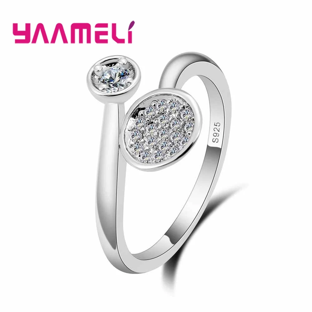 Trendy Women CZ Zircon 925 Sterling Silver Adjustable Rings Jewelry Fashion Wedding Bands Crystal Finger Ring Acessory
Trendy Women CZ Zircon 925 Sterling Silver Adjustable Rings Jewelry Fashion Wedding Bands Crystal Finger Ring Acessory