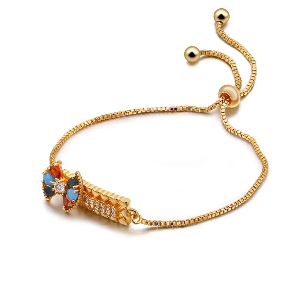 New Fashion women bracelet Hot Rose 24K Gold/Silver Sweet bowknot adjusts size Charm Bracelet Female Personality Jewelry
New Fashion women bracelet Hot Rose 24K Gold/Silver Sweet bowknot adjusts size Charm Bracelet Female Personality Jewelry