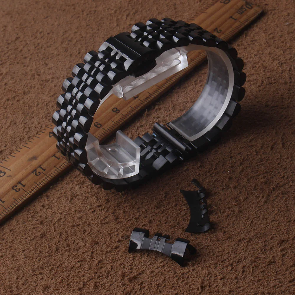 Stainless steel Watchbands strap Bracelet 18mm 19mm 20mm 21mm 22mm Curved ends watches accessories Black Butterfly buckle clasps
Stainless steel Watchbands strap Bracelet 18mm 19mm 20mm 21mm 22mm Curved ends watches accessories Black Butterfly buckle clasps