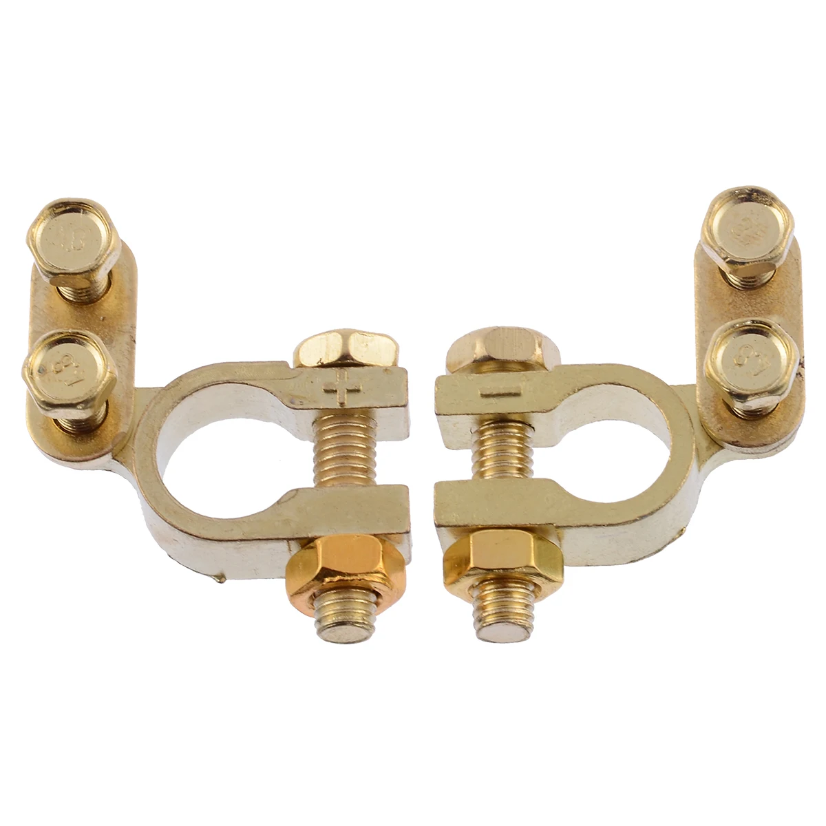 2pcs Small Size 5mm Positive 34mm Negative Car Battery Terminal Gold Plated Universal Auto Metal Battery Terminals
2pcs Small Size 5mm Positive 34mm Negative Car Battery Terminal Gold Plated Universal Auto Metal Battery Terminals