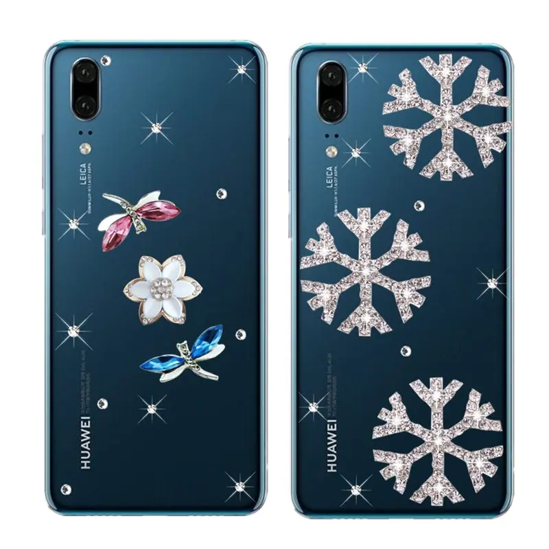 Блестящий чехол со стразами для Hauwei Y9 2019 Y6 Y5 Y7 Prime 2018 Honor 7a pro 8c 8x v20 10 lite Nova 4 3i P Smart plus