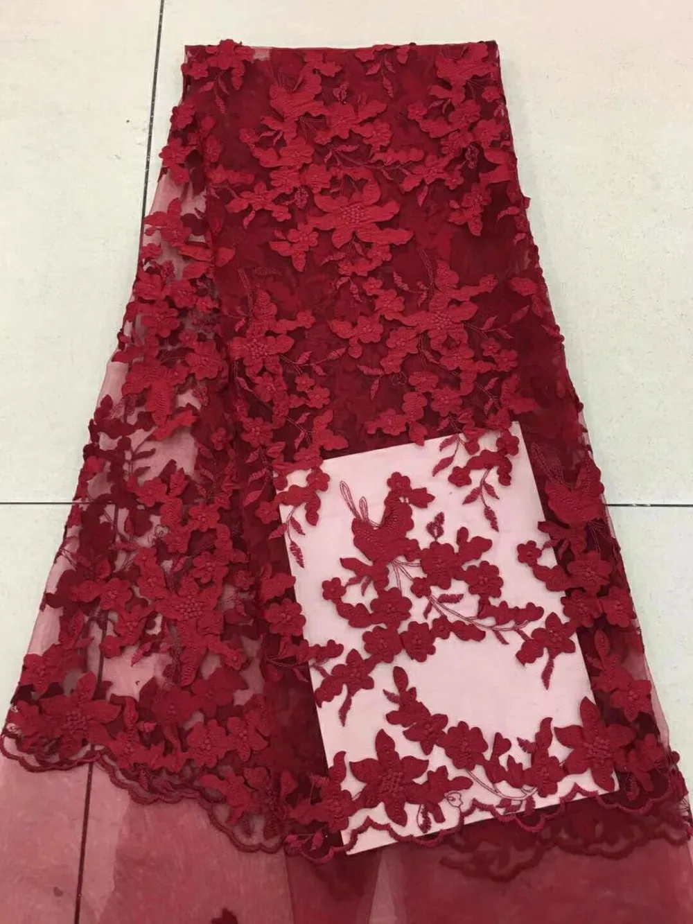 African 3D Flower Lace Fabric Hot Sale French Lace Fabric With Pearls red Color African Tulle Lace Fabric ZD0017
African 3D Flower Lace Fabric Hot Sale French Lace Fabric With Pearls red Color African Tulle Lace Fabric ZD0017