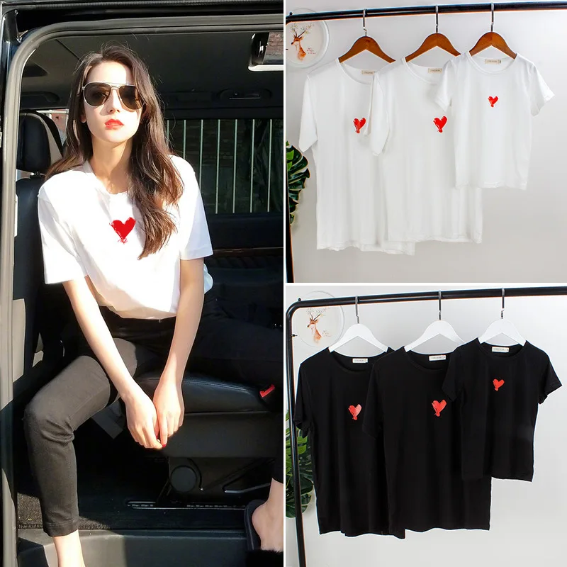 Summer T Shirt Family Matching Outfits Dad Mother Daughter Son Short Sleeve T-Shirt Solid Color 100%Cotton Love Family Clothes
Summer T Shirt Family Matching Outfits Dad Mother Daughter Son Short Sleeve T-Shirt Solid Color 100%Cotton Love Family Clothes