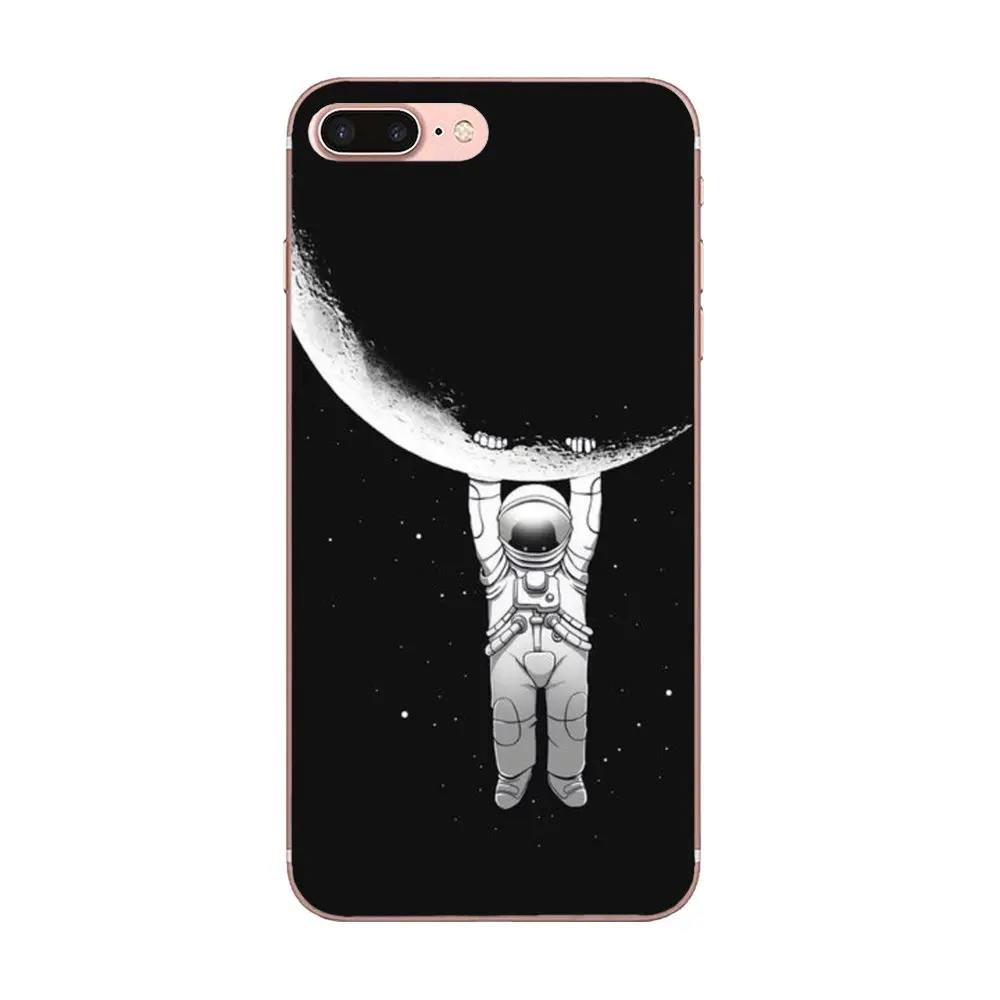 Space Love Луна астронавт Чехол для мобильного телефона Galaxy A3 A5 A7 On5 On7 2015 2016 2017 Grand