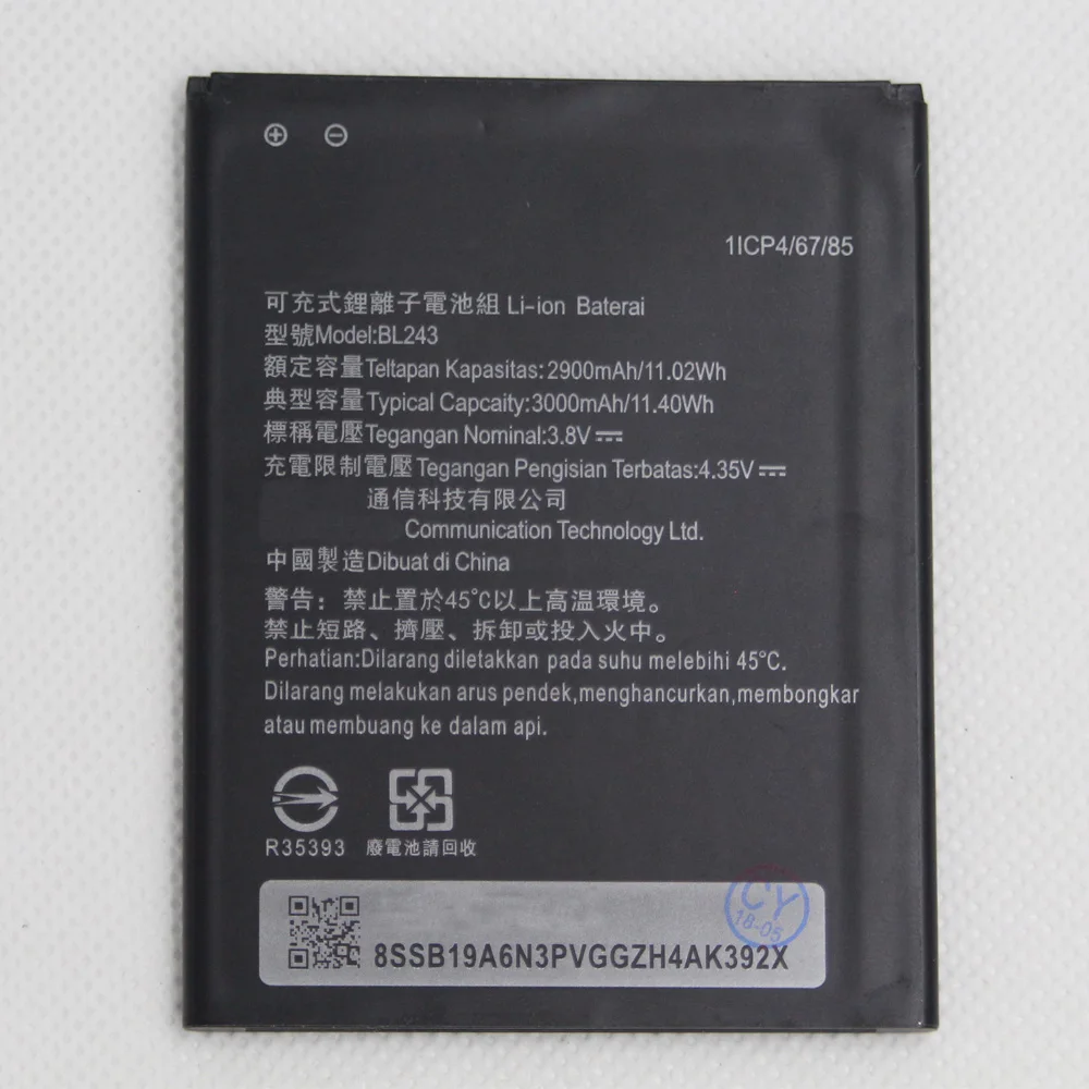 5 шт./лот 2900 мАч/3000 мАч BL243 Аккумулятор для Lenovo K3 Note K50-T5 A7000 A5500 A5860 A5600 A7600 сменная батарея
5 шт./лот 2900 мАч/3000 мАч BL243 Аккумулятор для Lenovo K3 Note K50-T5 A7000 A5500 A5860 A5600 A7600 сменная батарея