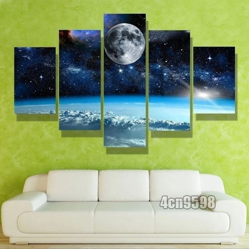 5 Panels Space Wall Artwork Wall Art Canvas Moon Paintings Wall Decorations for Living Room Home Office Artwork Home Wall Decor
5 Panels Space Wall Artwork Wall Art Canvas Moon Paintings Wall Decorations for Living Room Home Office Artwork Home Wall Decor