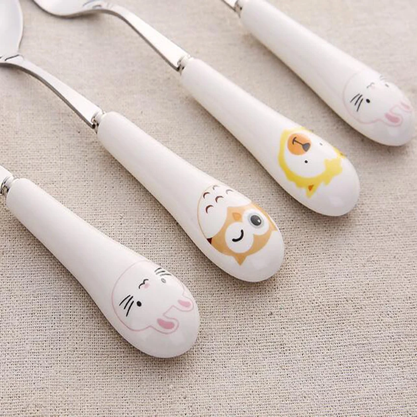 1pc Cartoon Cute Cat Fork Stainless Steel Long Handle Stirring Spoon Fruit Fork Coffee Spoon Ceramic Handle
1pc Cartoon Cute Cat Fork Stainless Steel Long Handle Stirring Spoon Fruit Fork Coffee Spoon Ceramic Handle