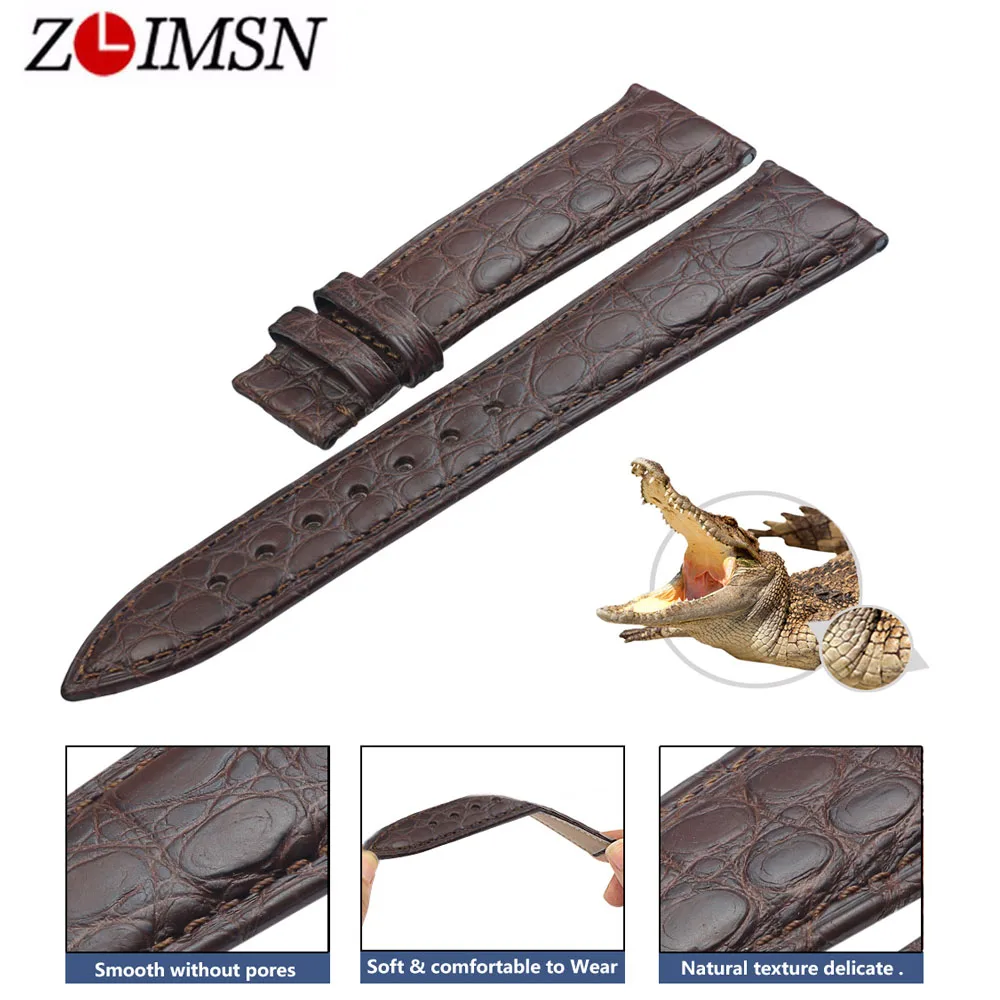 ZLIMSN Luxury Alligator Watch Band Genuine Leather For Men Or Women Watch Accessories Can Be Customized 16mm 18mm 20mm 22mm
ZLIMSN Luxury Alligator Watch Band Genuine Leather For Men Or Women Watch Accessories Can Be Customized 16mm 18mm 20mm 22mm
