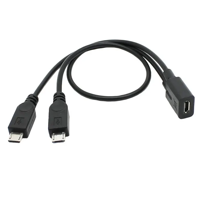 Micro USB Female to 2 Micro USB Male Splitter extension charge cable for Galaxy S5 i9600 S4 I9500 Note2 N7100 S3 I9300 S2 9100
Micro USB Female to 2 Micro USB Male Splitter extension charge cable for Galaxy S5 i9600 S4 I9500 Note2 N7100 S3 I9300 S2 9100