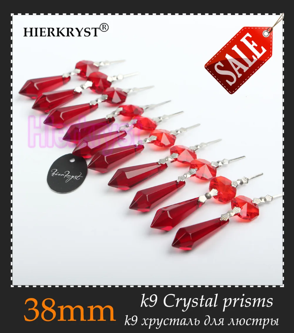 HIERKRYST 100 шт./лот красная люстра стеклянные кристаллы лампа призмы части сосулек подвесные Подвески 38 мм 1,49 "#1906-2
HIERKRYST 100 шт./лот красная люстра стеклянные кристаллы лампа призмы части сосулек подвесные Подвески 38 мм 1,49 "#1906-2
