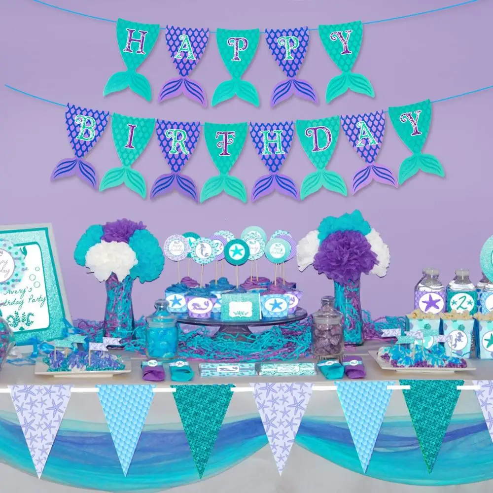 FENGRISE Litter Mermaid Garland Happy Birthday Banner Balloon Flags Animal Garland Baby Decoration For Birthday One Baner Fanion
FENGRISE Litter Mermaid Garland Happy Birthday Banner Balloon Flags Animal Garland Baby Decoration For Birthday One Baner Fanion