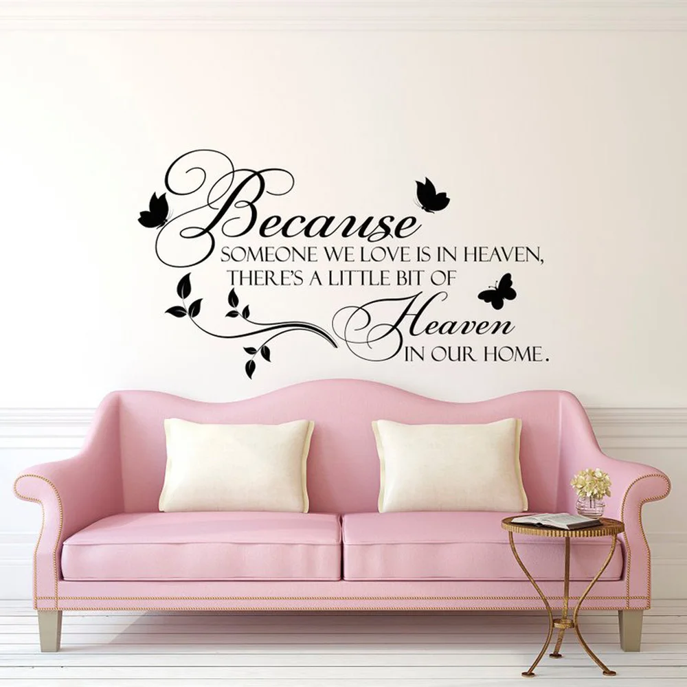 Love Wall Decal Family Vinyl Lettering Sticker Because Someone We Love Is In Heaven Wall Decal Quote Living Room Home Decor G403
Love Wall Decal Family Vinyl Lettering Sticker Because Someone We Love Is In Heaven Wall Decal Quote Living Room Home Decor G403