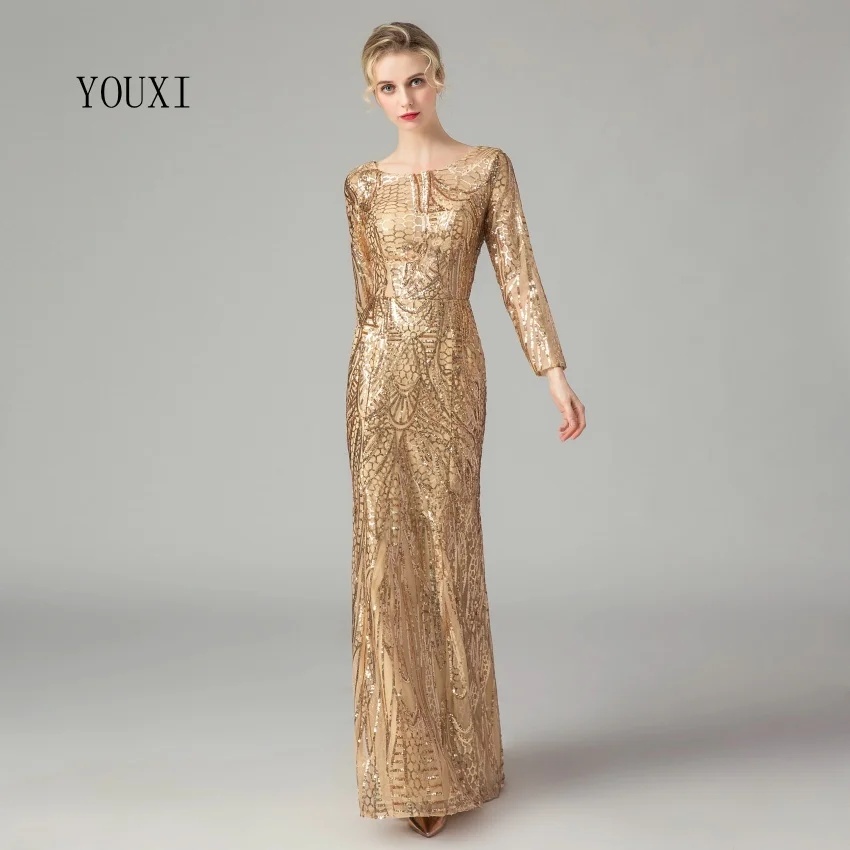 Gorgeous Gold Sequin Evening Dresses New Arrival 3\4 Sleeves Sequined Formal Long Prom Gown
Gorgeous Gold Sequin Evening Dresses New Arrival 3\4 Sleeves Sequined Formal Long Prom Gown