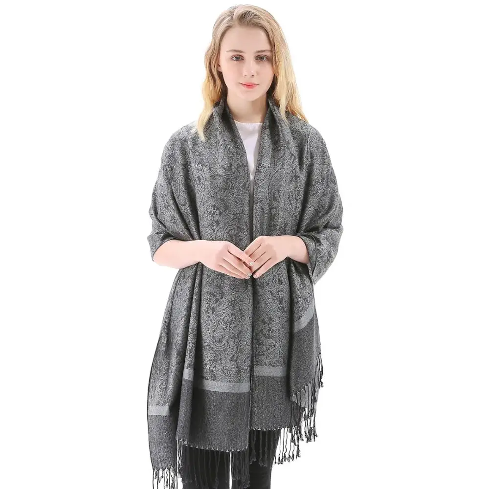 Pashimina Silk Scarf Paisley Jacquard Autumn Warp Winter Shawl Cashmere Hijab Long 2 Tones Soft Warm High Quality Gift Navy
Pashimina Silk Scarf Paisley Jacquard Autumn Warp Winter Shawl Cashmere Hijab Long 2 Tones Soft Warm High Quality Gift Navy