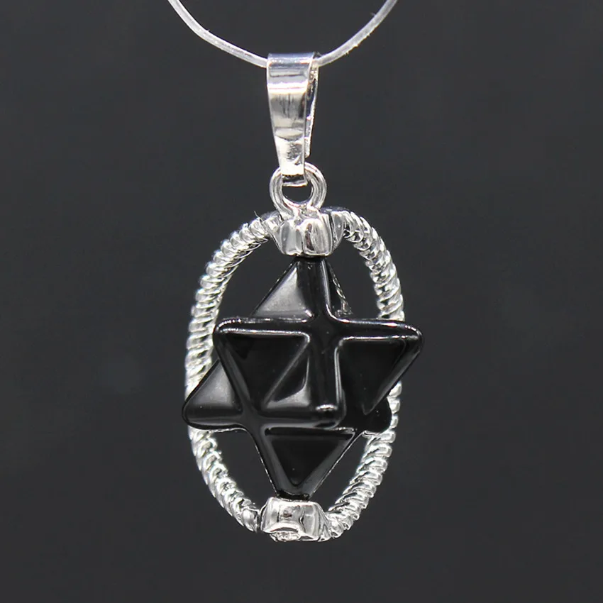100-Unique 1 Pcs Trendy Silver Plated MerKaBa Symbol Star Ponit Pendant Black Agates Jewelry
100-Unique 1 Pcs Trendy Silver Plated MerKaBa Symbol Star Ponit Pendant Black Agates Jewelry