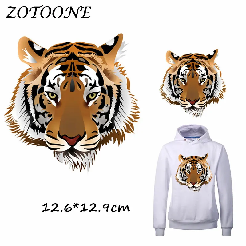 ZOTOONE Cool Fashion Tiger Patch for Clothes T Shirt Ironing on Patches Stickers DIY Heat Transfer Accessory Washable Appliques
ZOTOONE Cool Fashion Tiger Patch for Clothes T Shirt Ironing on Patches Stickers DIY Heat Transfer Accessory Washable Appliques