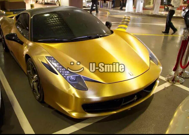Premium Matte Gold Chrome Brushed Vinyl Folie Film Bubble Free For Car Wrapping
Premium Matte Gold Chrome Brushed Vinyl Folie Film Bubble Free For Car Wrapping