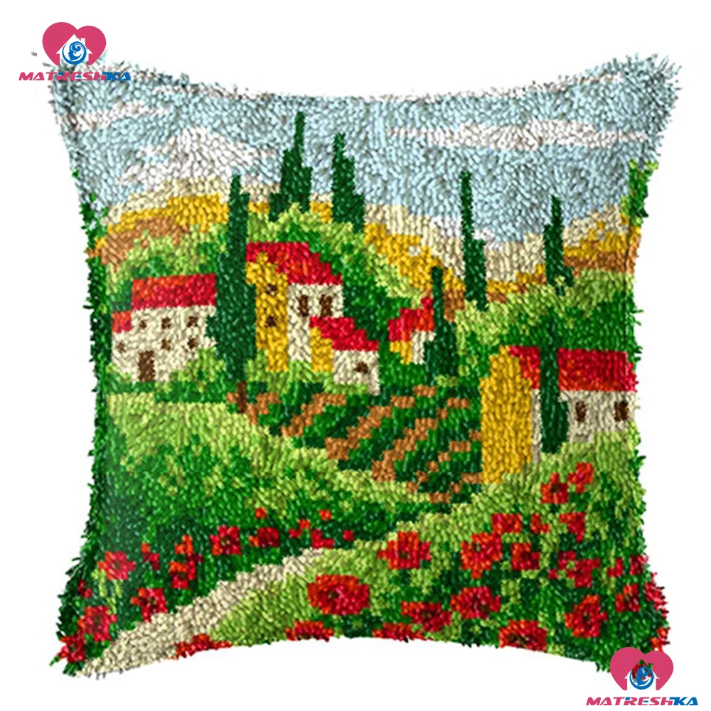 foamiran for needlework Latch hook cushion"house landscape"embroidery pillow printing cross-stitch pillow crochet diy handmade
foamiran for needlework Latch hook cushion"house landscape"embroidery pillow printing cross-stitch pillow crochet diy handmade