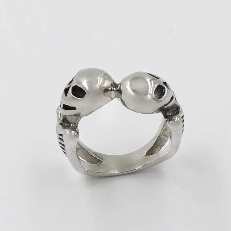 Rock stage punk titanium steel double ring party stainless steel alien jewelry factory direct free shipping
Rock stage punk titanium steel double ring party stainless steel alien jewelry factory direct free shipping