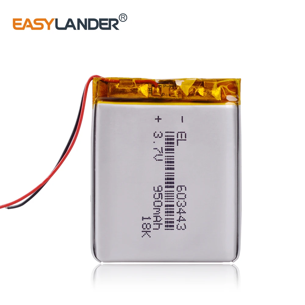 603443 3.7V 950mAH 583443 Polymer lithium ion / Li-ion battery for TOY POWER BANK GPS mp3 mp4 | Электроника