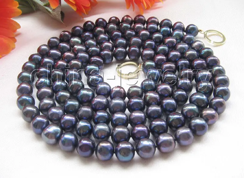 P4917- AAA 50" 10-11mm natural black round freshwater pearl necklace - free shipping
P4917- AAA 50" 10-11mm natural black round freshwater pearl necklace - free shipping