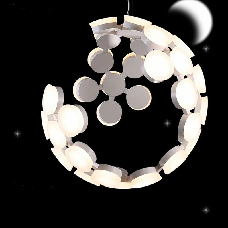 Postmodern creative lighting modern minimalist LED living room pendant light bedroom restaurant study moonlight pendant lamp
Postmodern creative lighting modern minimalist LED living room pendant light bedroom restaurant study moonlight pendant lamp